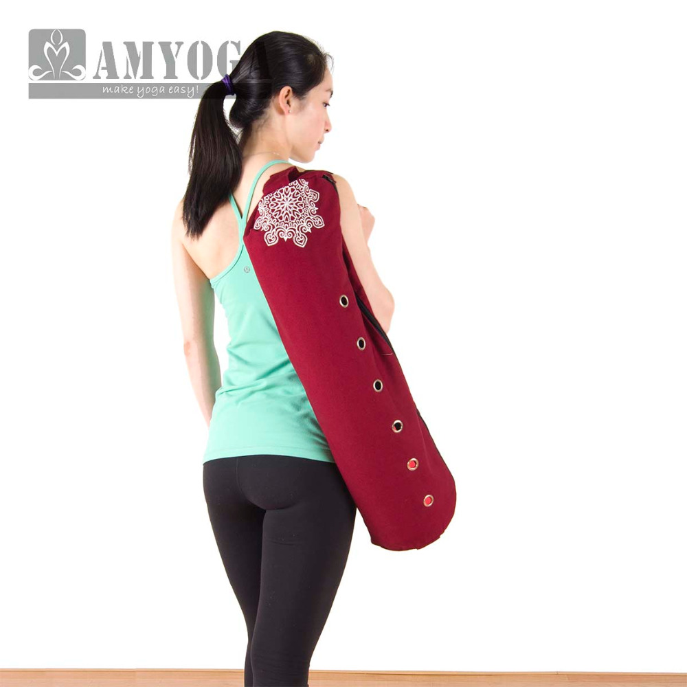 Yoga Fitness Mat - حقيبة يوغا قماشية بحزام كتف واحد،